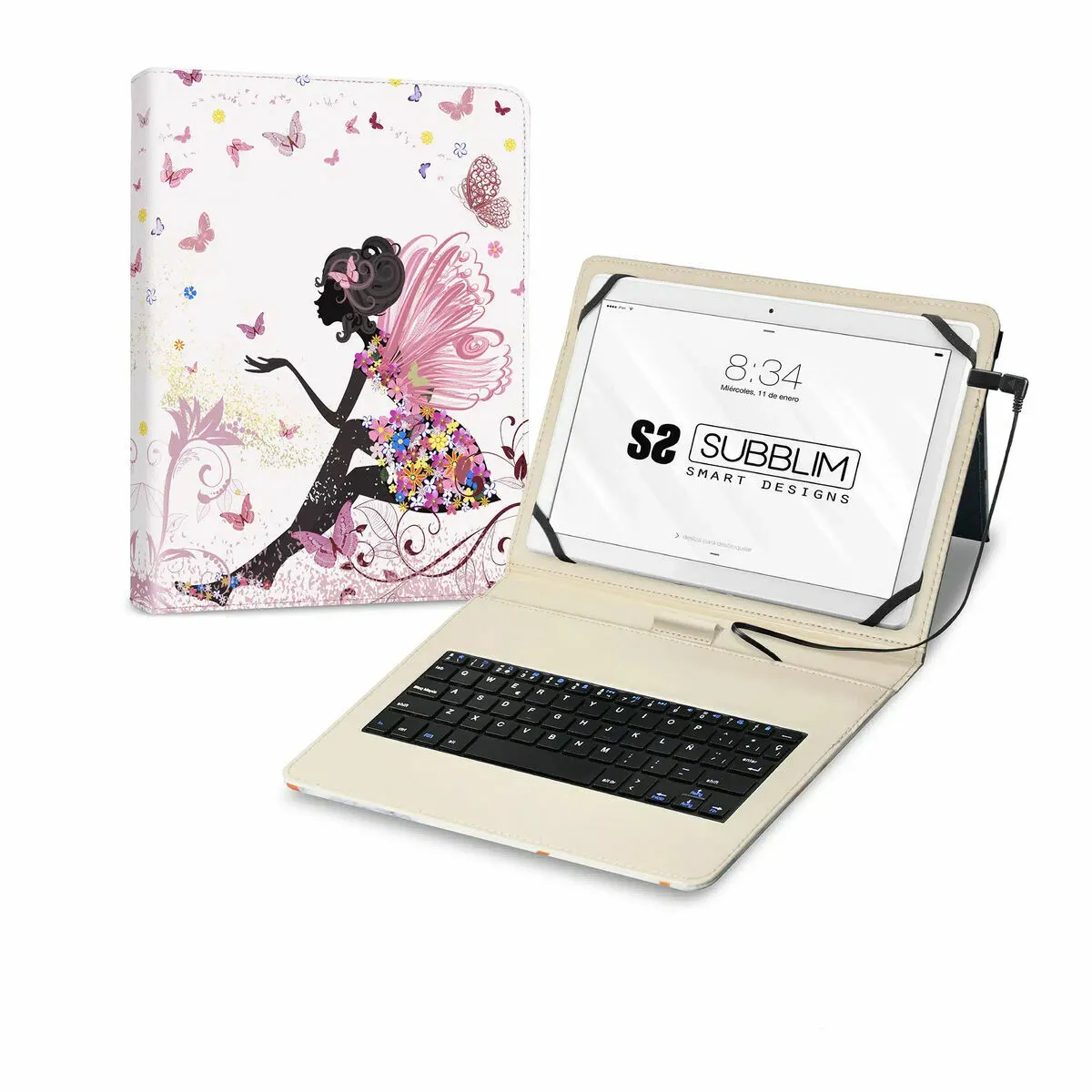 Subblim Subkt1-usb052 Clavier Pour Tablette Qwerty Espagnole Micro-usb Multicolore