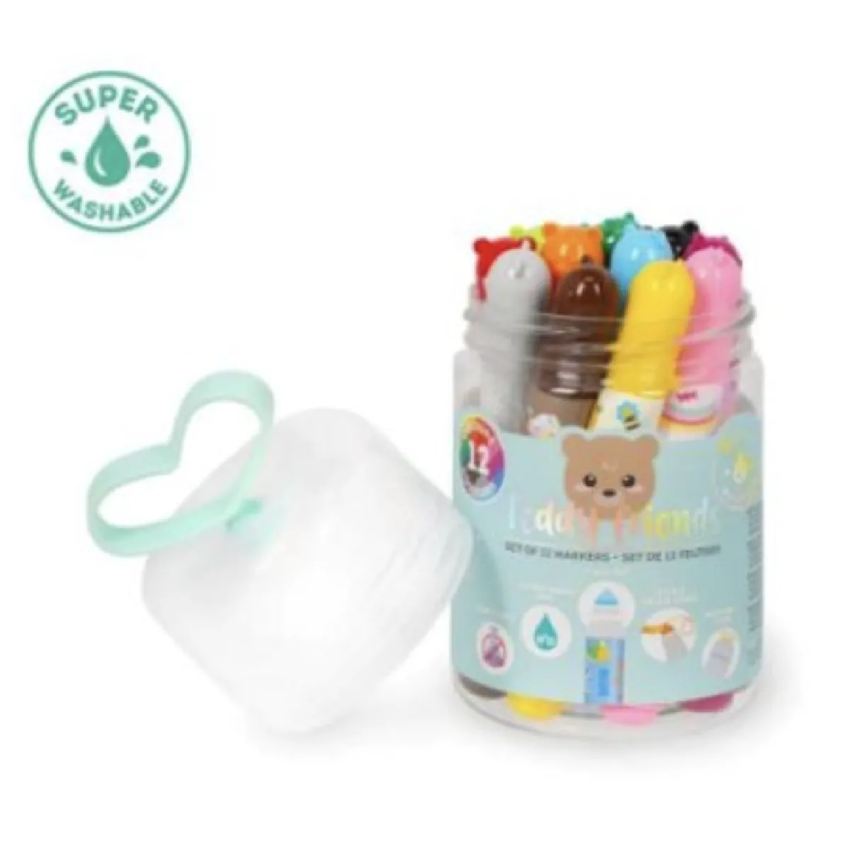 Feutres Legami Teddy Friends 12 Couleurs Multicolor Autres