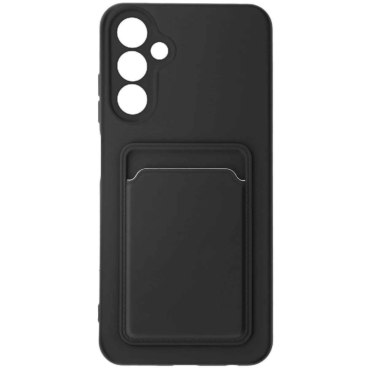 Avizar Coque pour Samsung Galaxy A25 5G Porte-carte Souple Anti-traces Noir