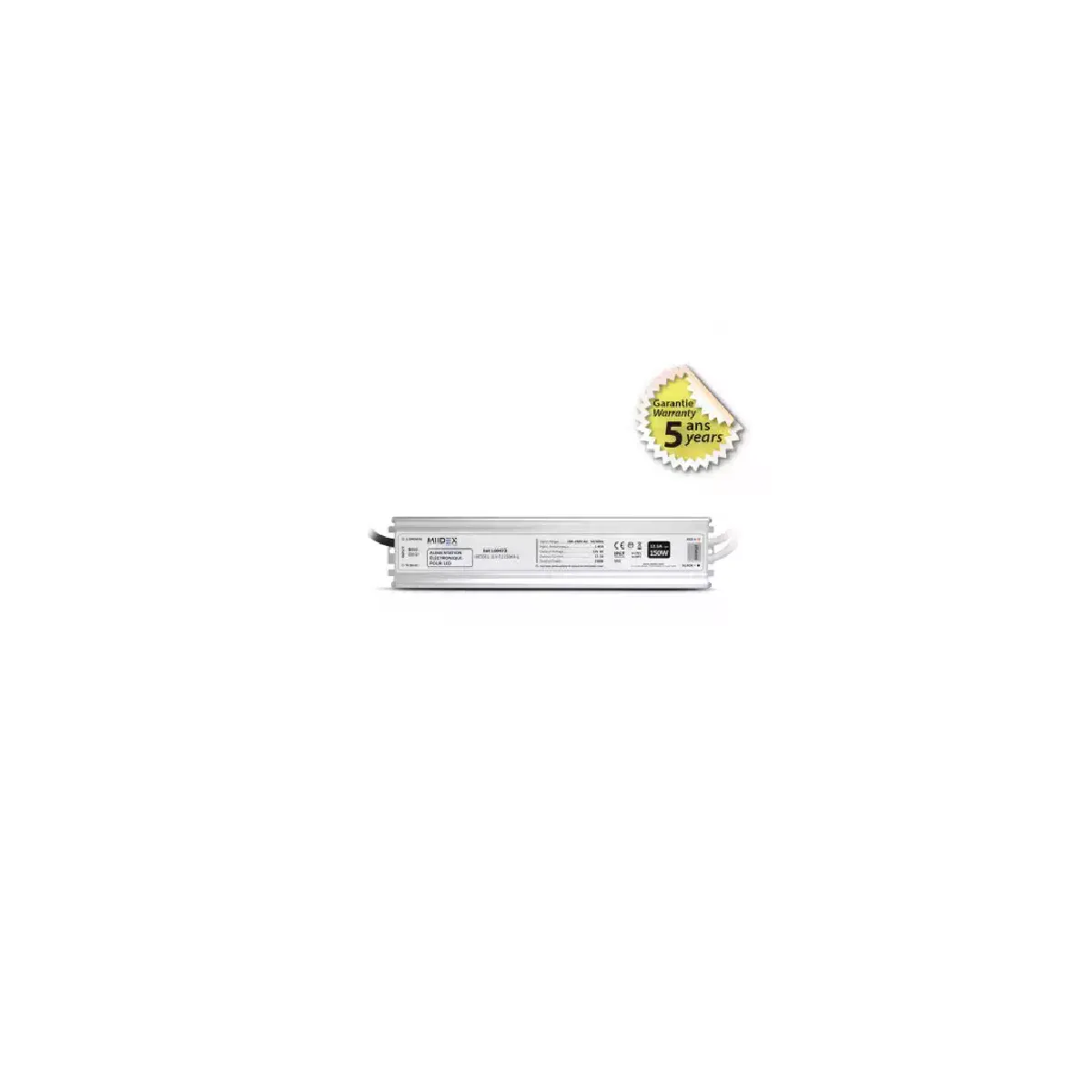 Alimentation LED 12V DC - 150W - IP67 - étanche - Garantie 5 ans