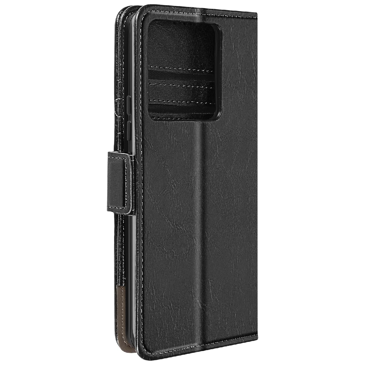 Étui Pour Xiaomi Redmi Note 13 Pro 5g Portefeuille Rfid Support Vidéo Noir