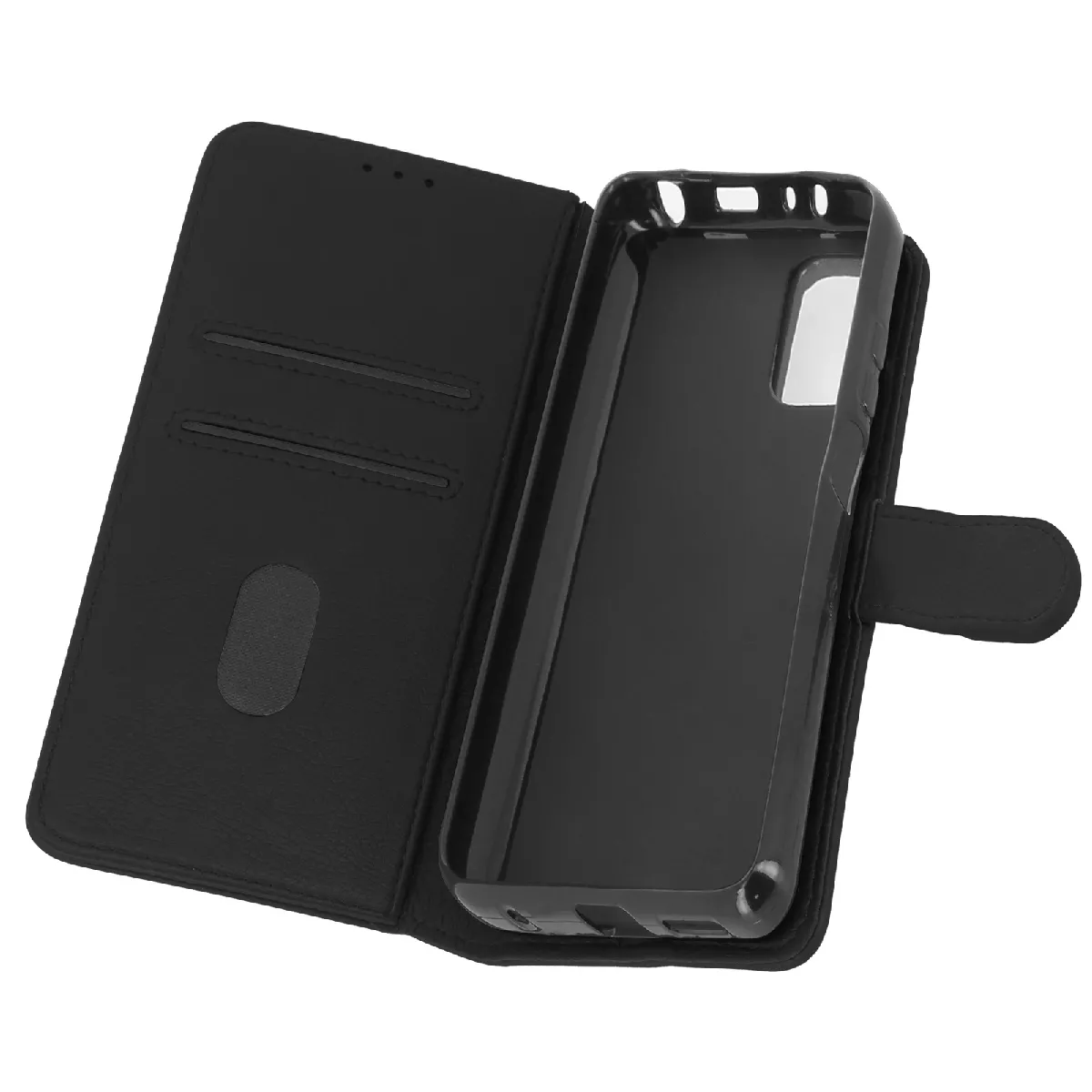 Étui Pour Xiaomi Redmi Note 10 Pro Protection Porte-carte Fonction Support Noir