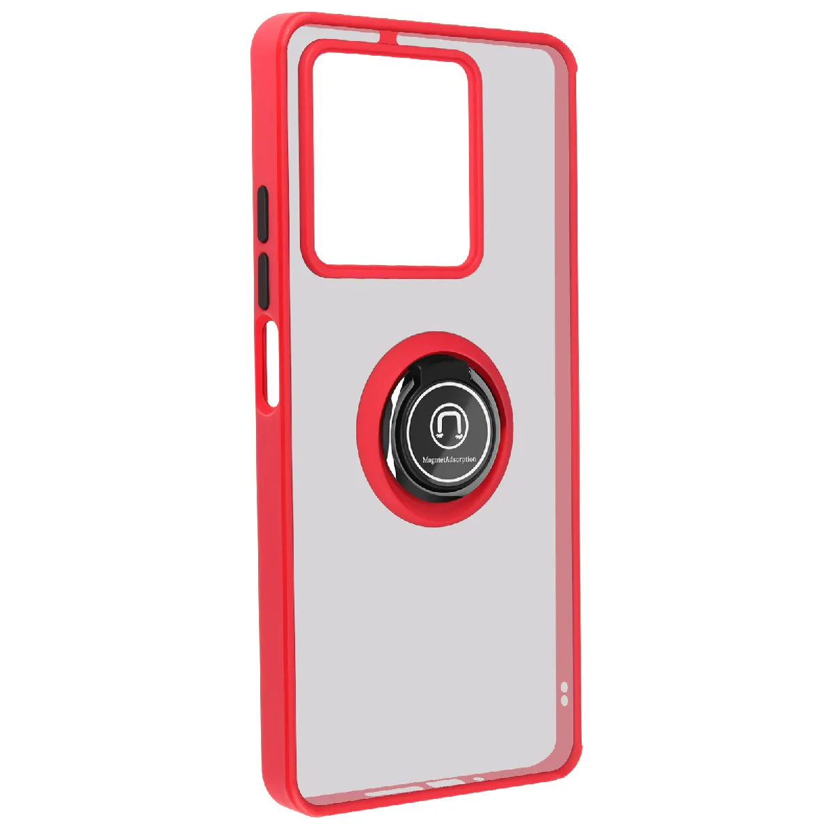 Coque Pour Xiaomi Redmi Note 13 5g Bague Métallique Fonction Support Rouge