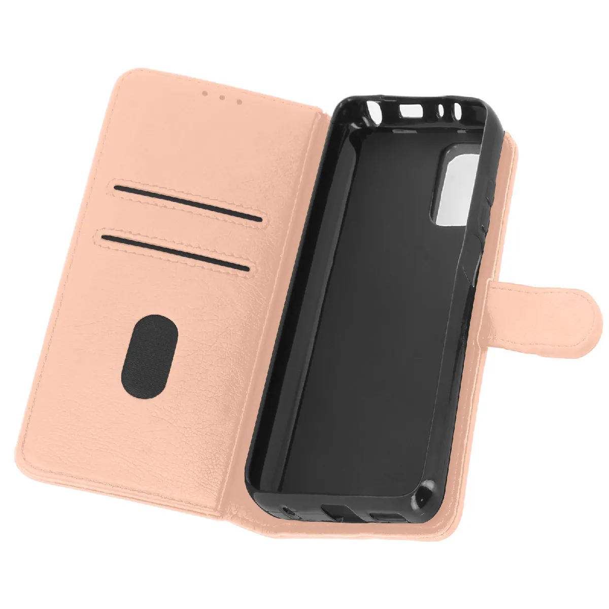 Étui Pour Xiaomi Redmi Note 10 Pro Clapet Portefeuille Support Vidéo Rose Champagne