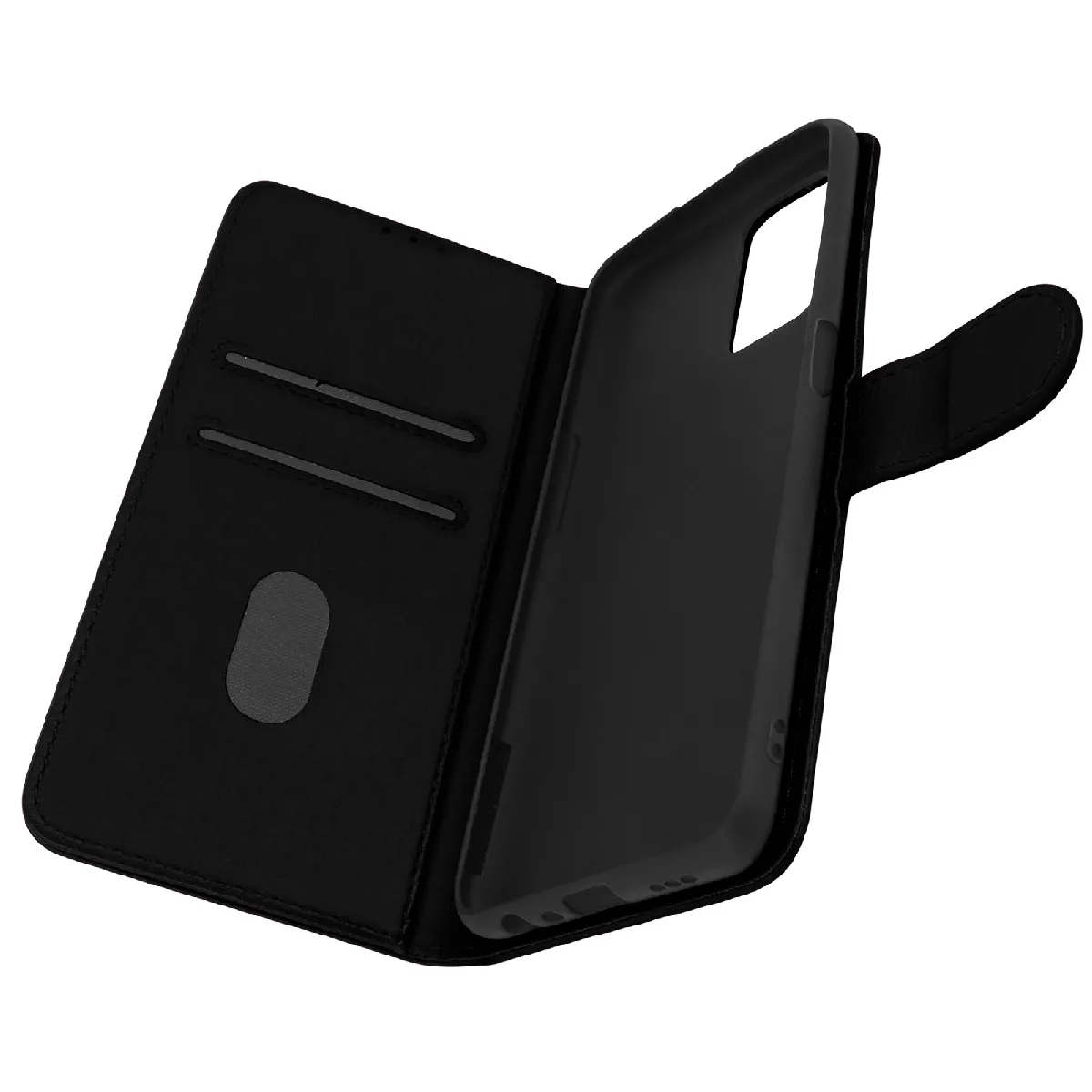 Housse Pour Oppo A54 5g Et A74 5g Clapet Portefeuille Fonction Support Noir