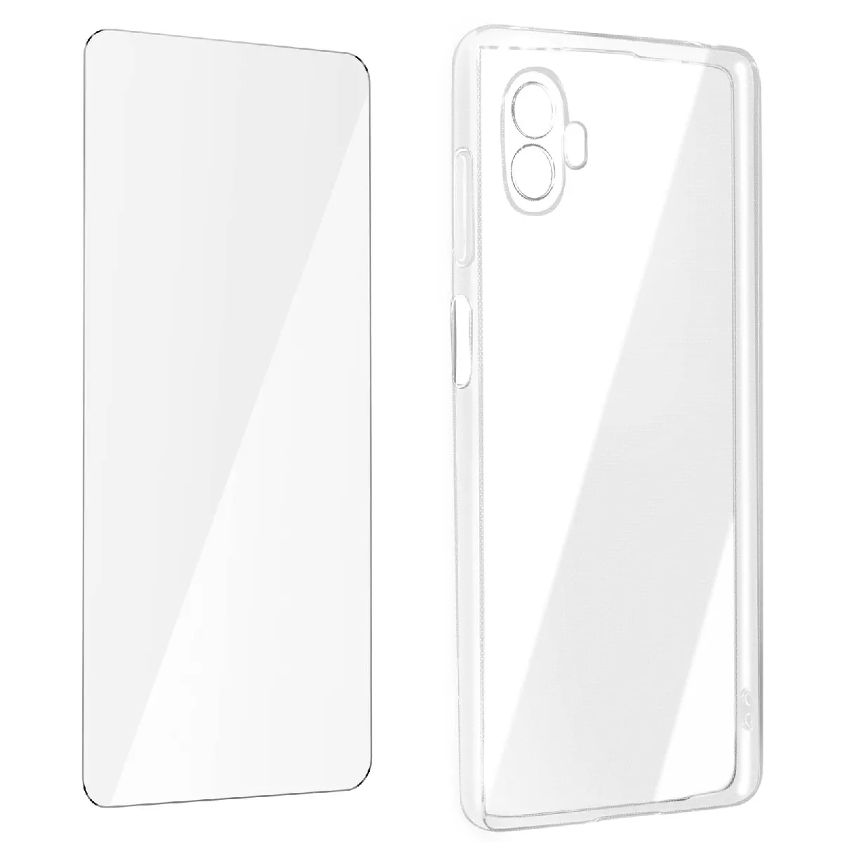 Coque Pour Galaxy Xcover 6 Pro Silicone Gel Et Film Verre Trempé 9h Transparent