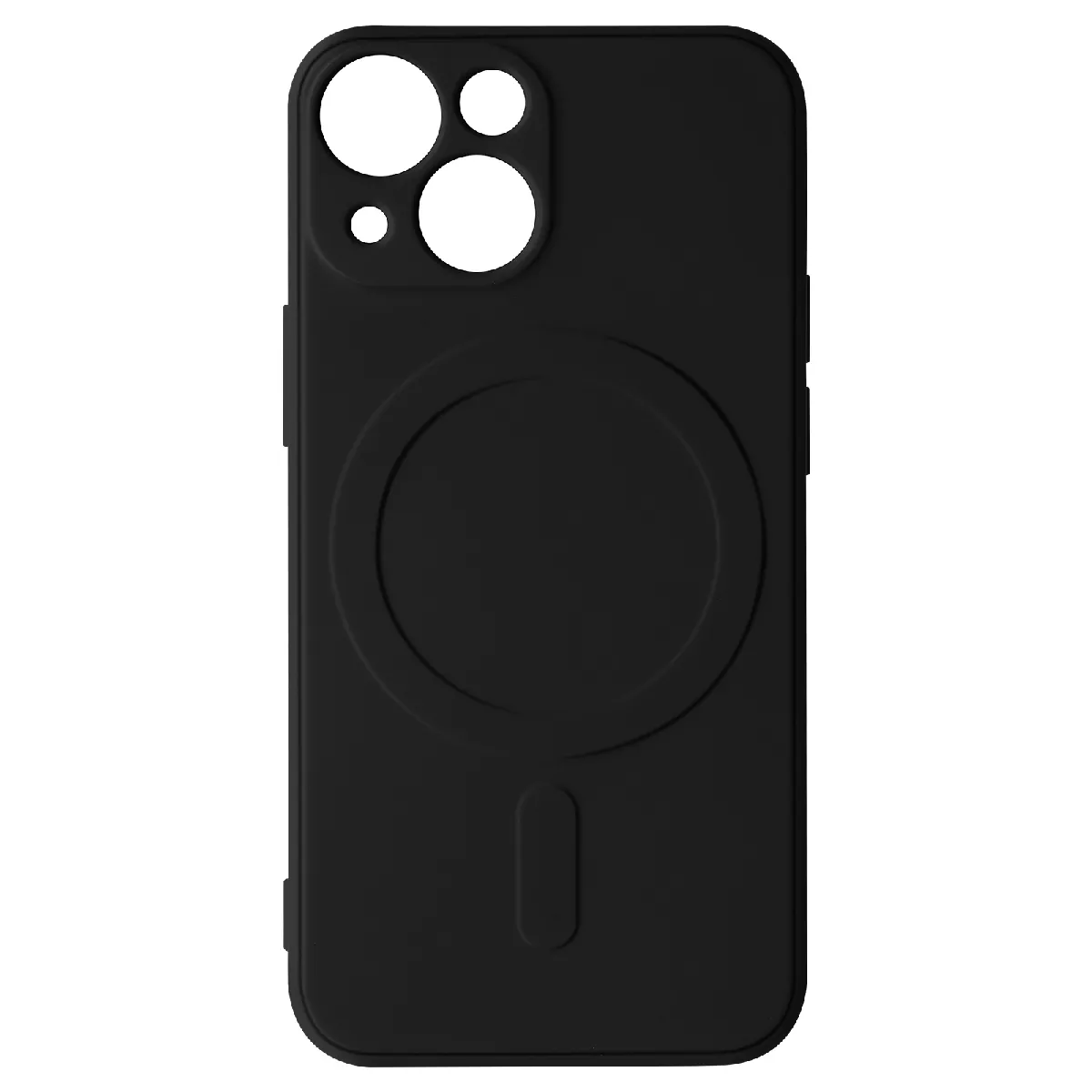 Avizar Coque MagSafe pour iPhone 13 Silicone Intérieur Soft-touch Mag Cover Noir