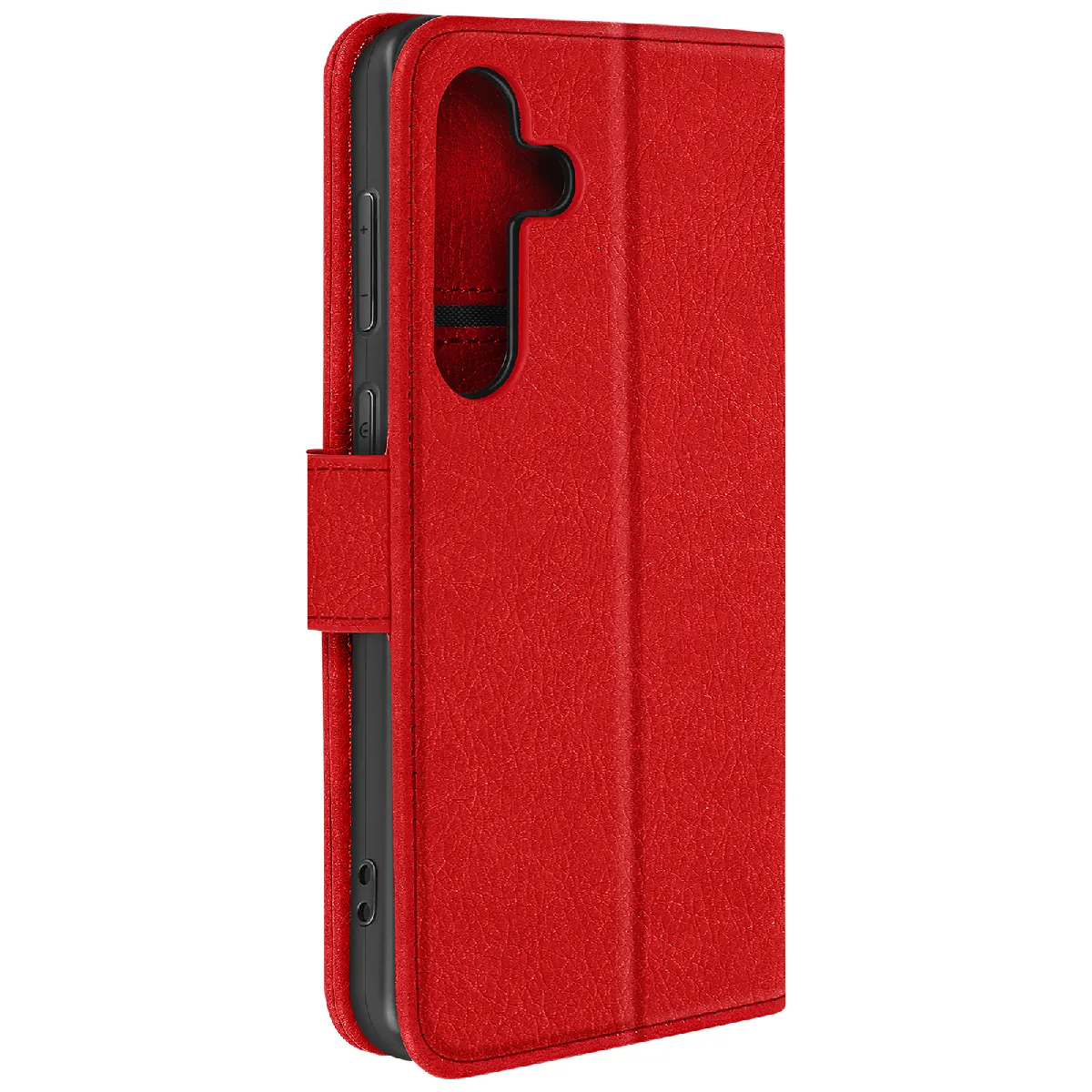 Étui Pour Samsung S24 Plus Et S25 Plus Portefeuille Et Support Vidéo Rouge