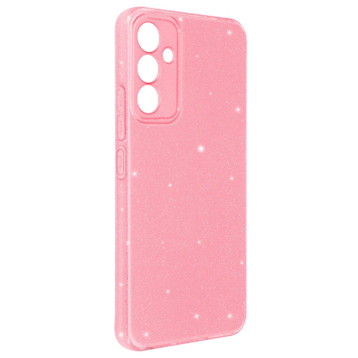 Coque Pour Samsung S24 Silicone Design Pailleté Caméra Protégée Rose
