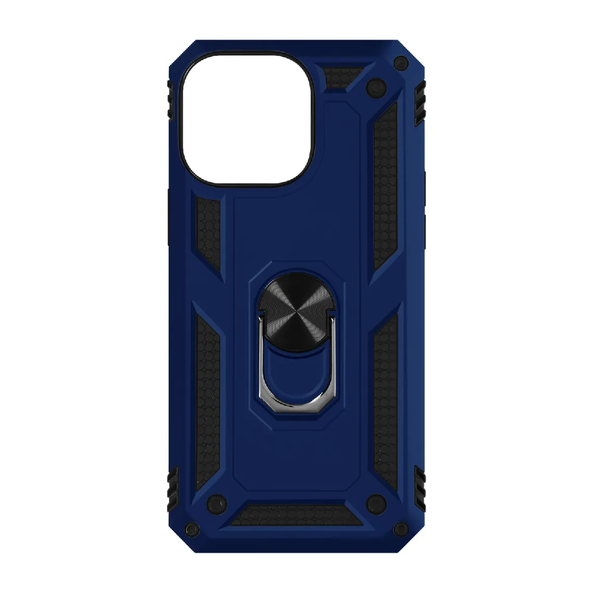 Coque Pour Iphone 14 Pro Max Hybride Antichoc Bague Support Vidéo Bleu Nuit