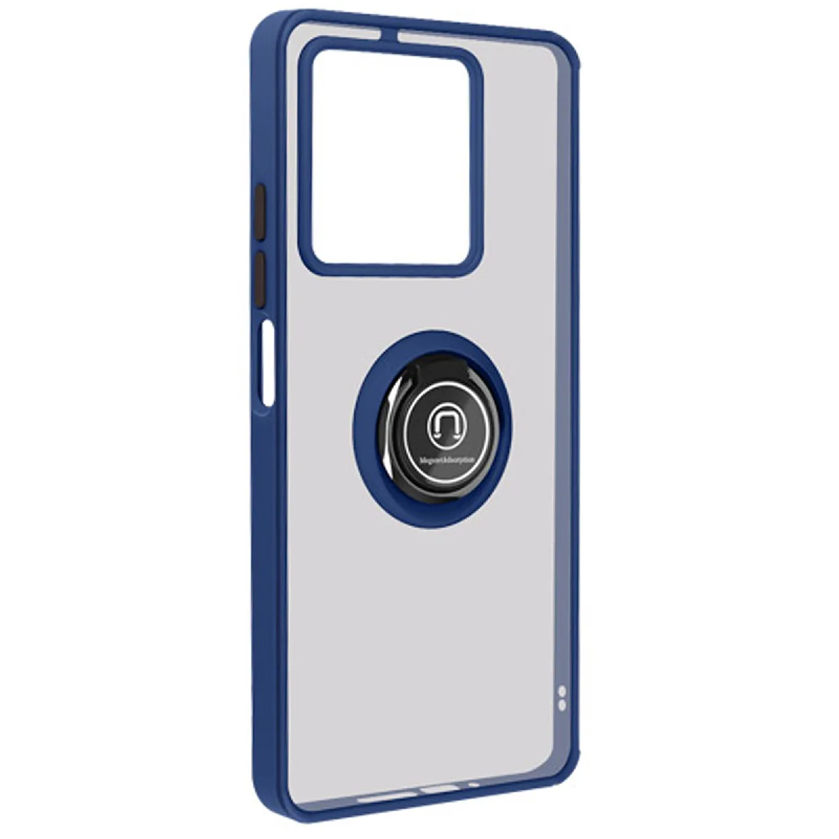 Coque Pour Xiaomi Redmi Note 13 5g Bague Métallique Fonction Support Bleu Nuit