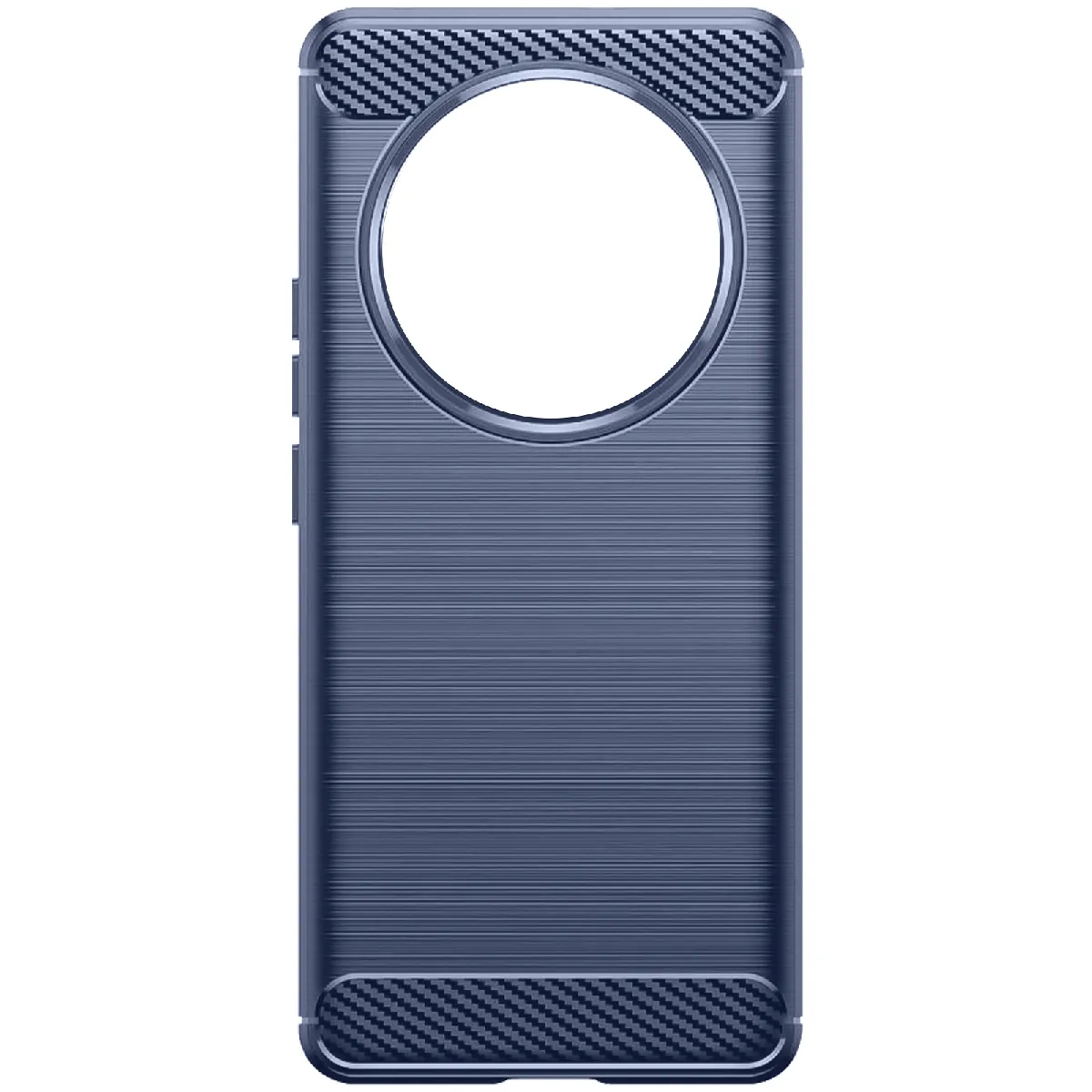 Coque Pour Realme 12 Pro 5g Flexible Effet Carbone Et Brossé Bleu