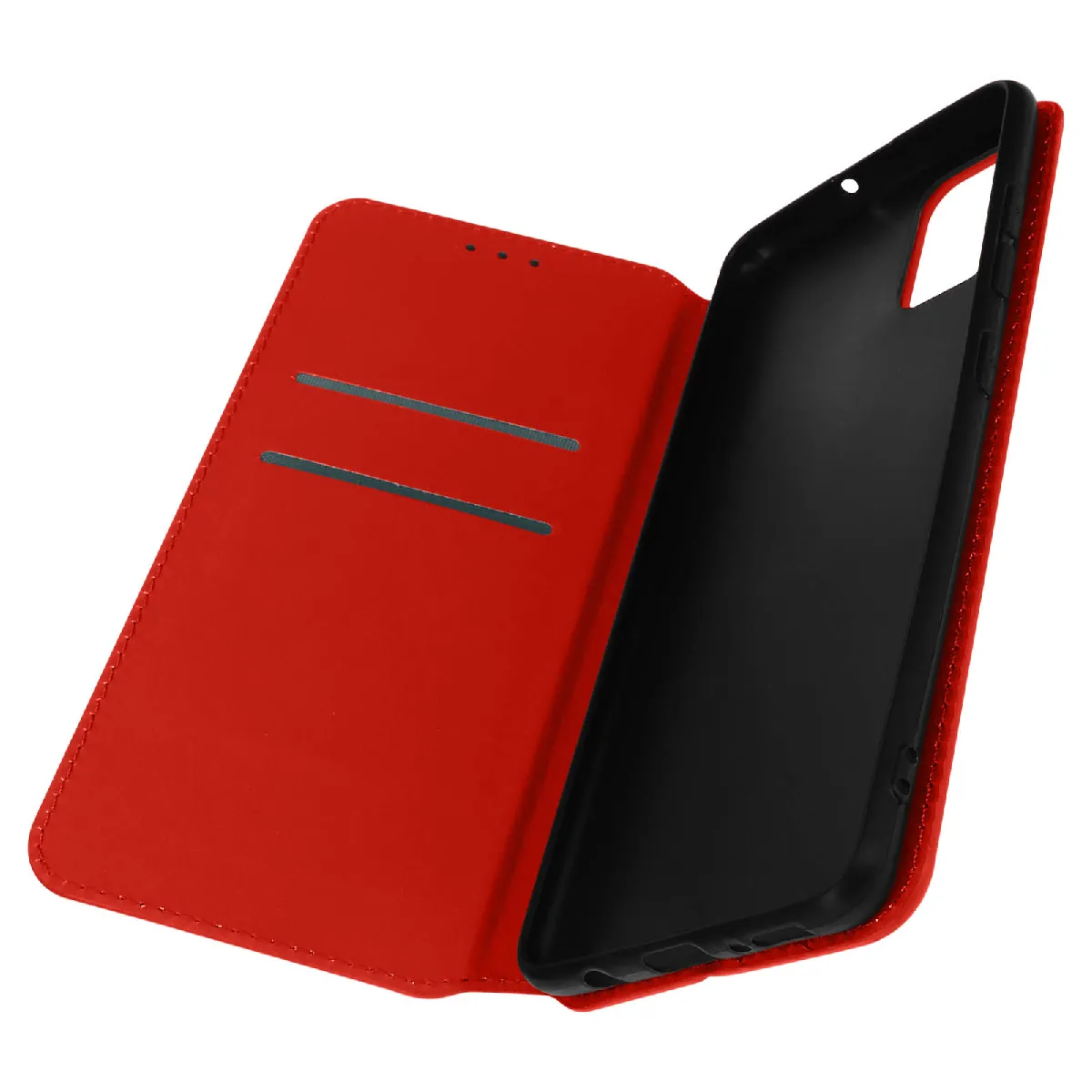 Housse Pour Samsung Galaxy A51 Clapet Porte-cartes Fonction Support Vidéo Rouge