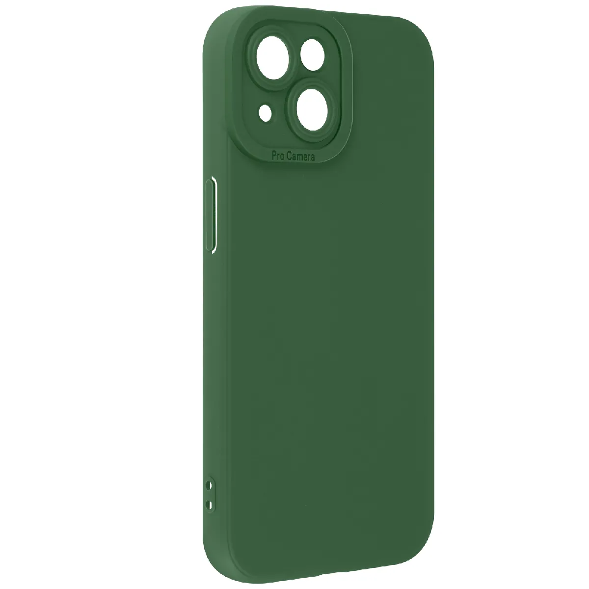 Coque Pour Iphone 15 Plus Silicone Mat Protection Caméra Vert