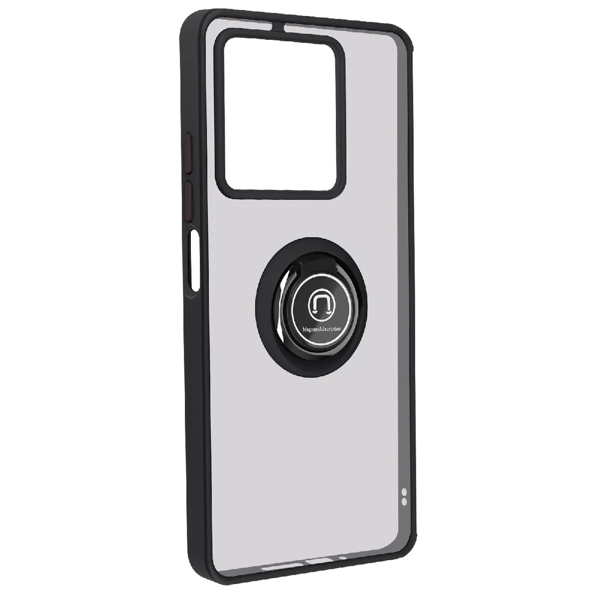 Coque Pour Xiaomi Redmi Note 13 5g Bague Métallique Fonction Support Noir