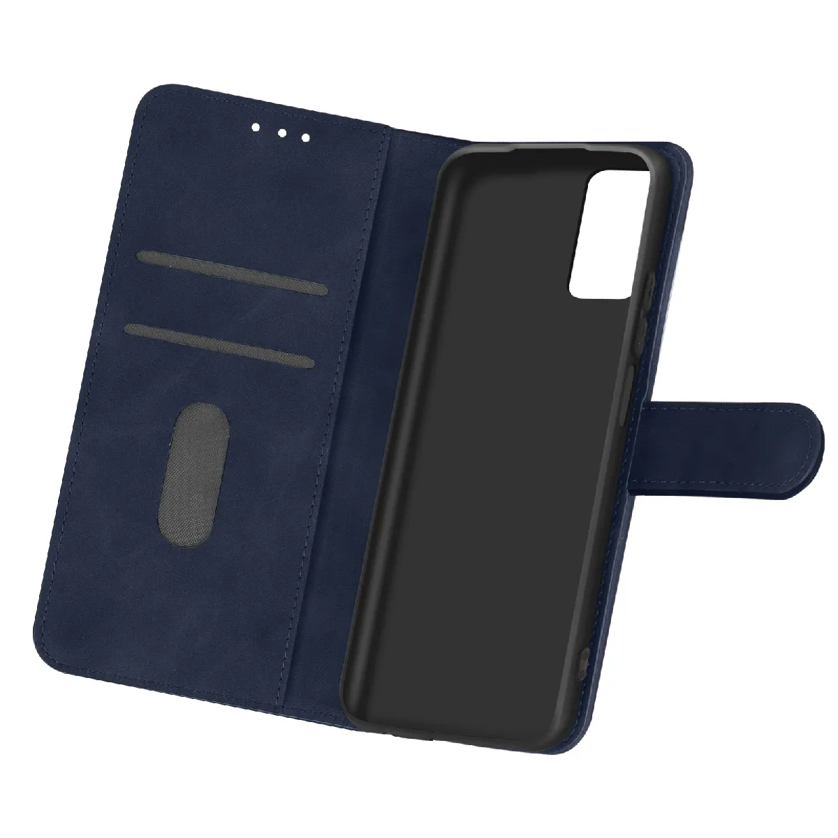 Étui Pour Samsung Galaxy A32 Clapet Portefeuille Support Vidéo Bleu Nuit