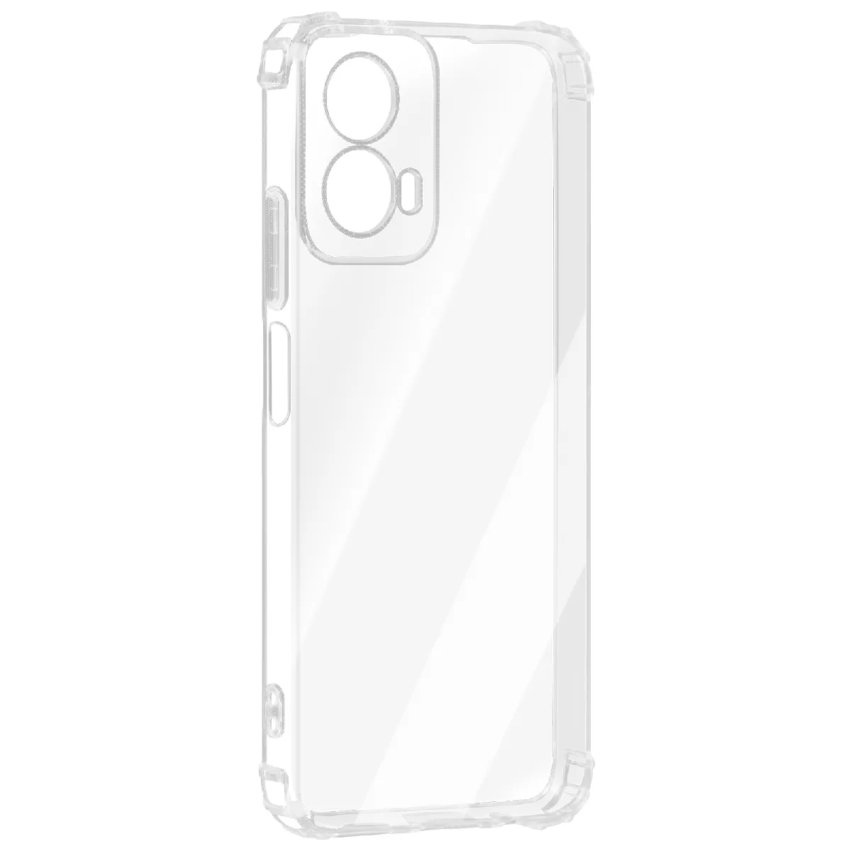 Avizar Coque pour Motorola Moto G34 5G Silicone Coins Bumper Antichocs Transparent