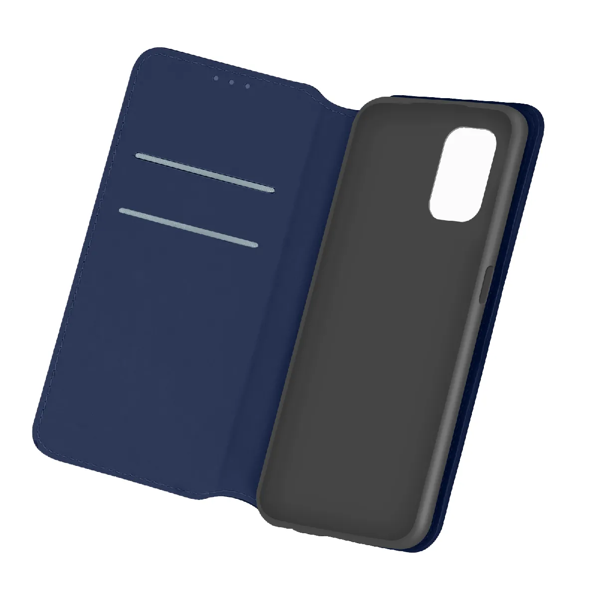 Housse Pour Xiaomi Redmi Note 10 / Note 10s Porte-cartes Support Vidéo Bleu Nuit