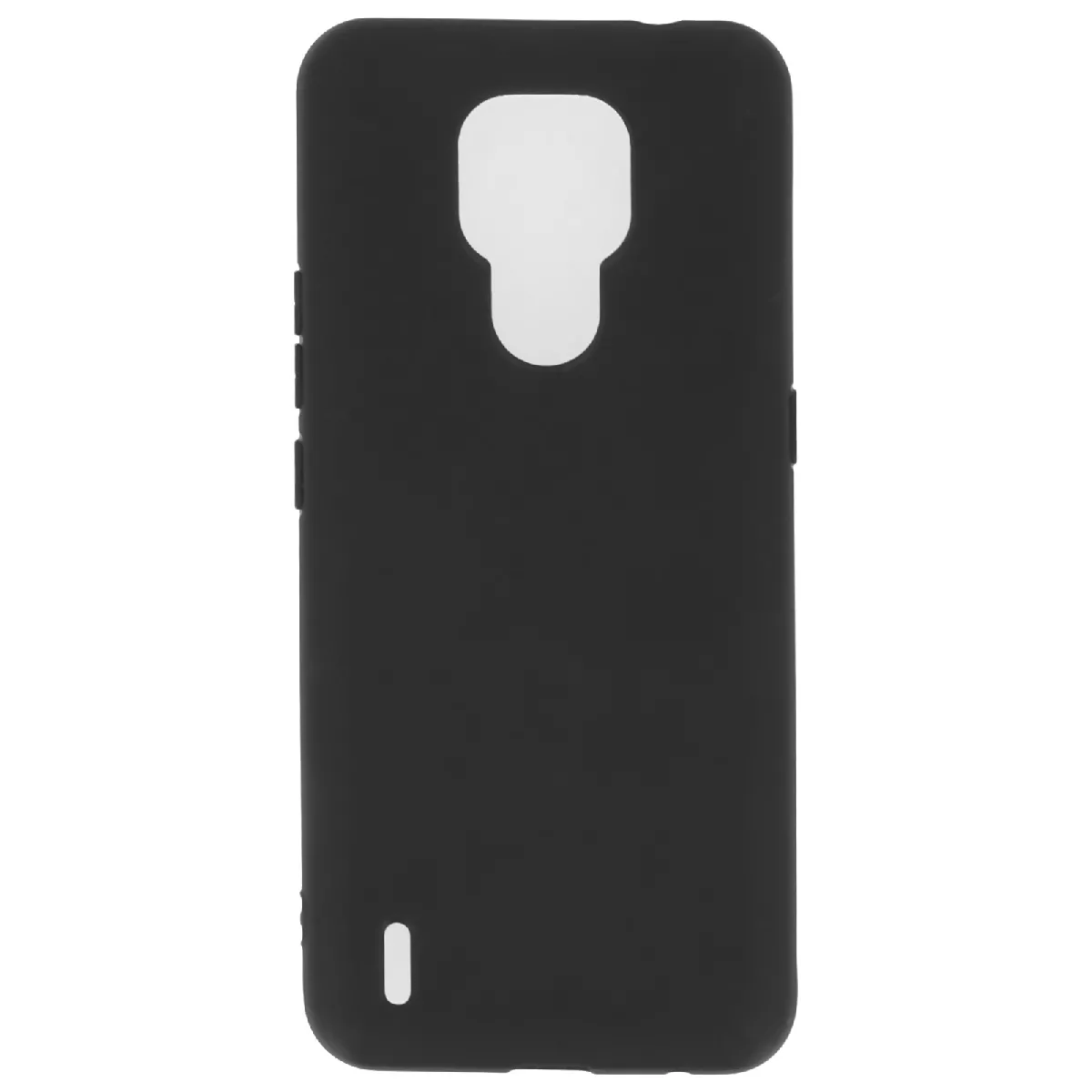 Avizar Coque pour Motorola E7 Souple Flexible Antichoc Finition Mat Noir