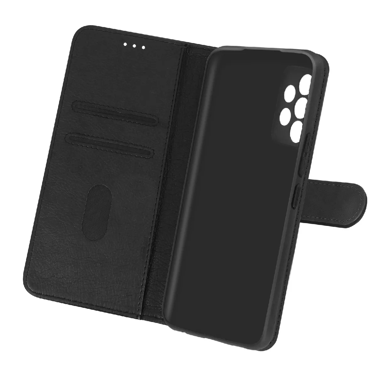 Étui Pour Samsung Galaxy A72 Protection Avec Porte-carte Fonction Support Noir