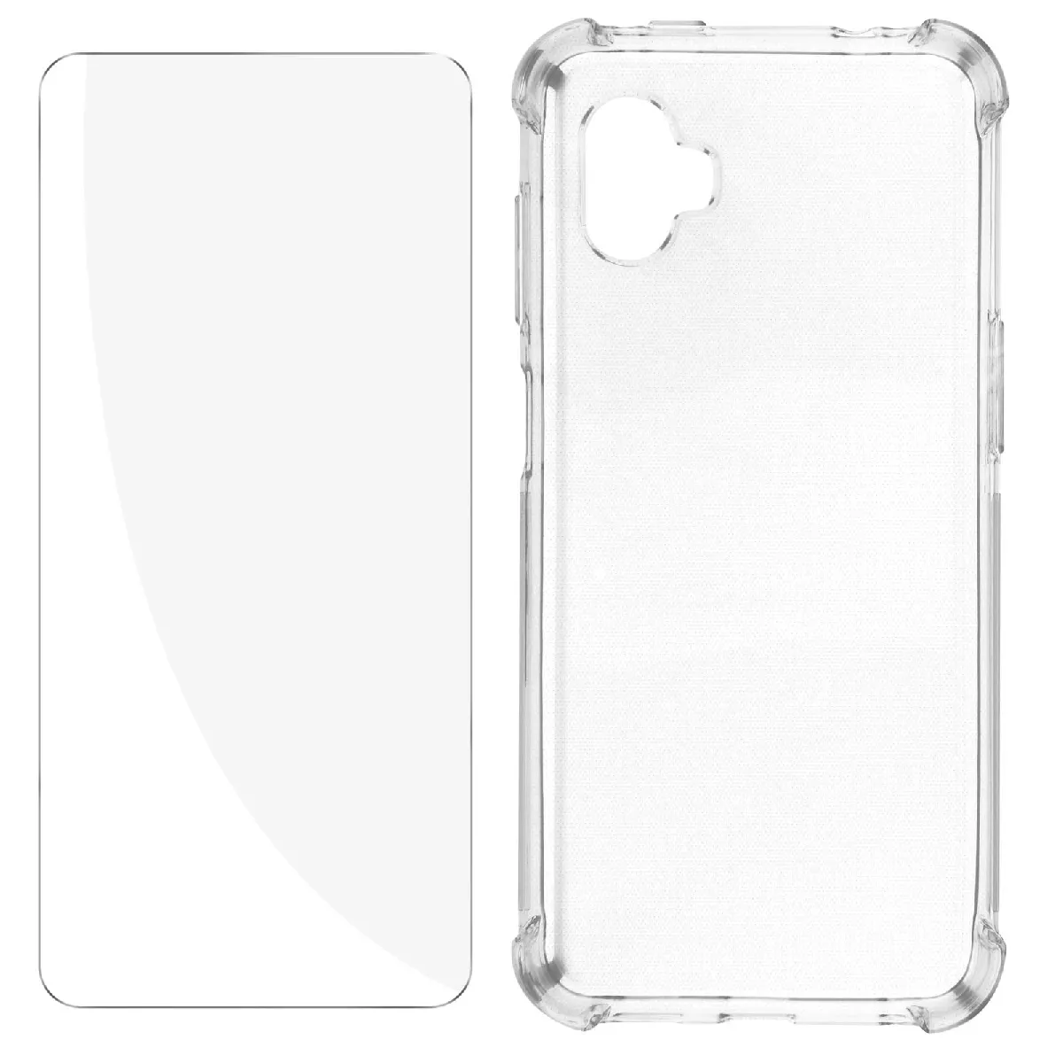 Pack Protection Samsung Xcover 6 Pro Coque Renforcée + Verre Trempé Transparent