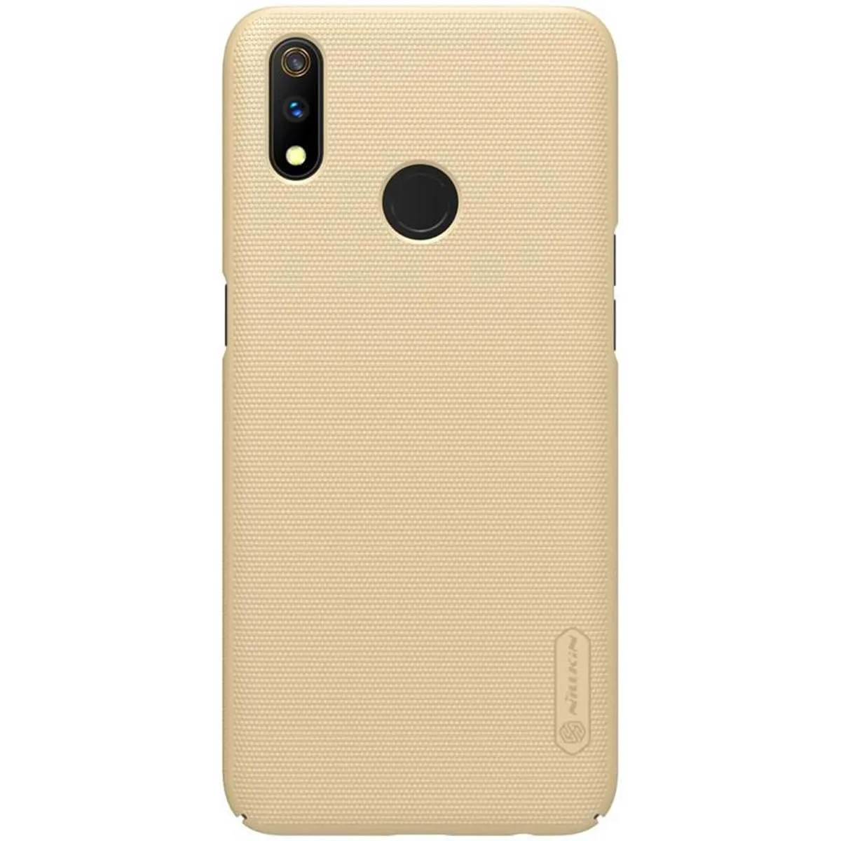 Coque Pour Realme 3 Pro Série Super Frosted Shield Compatible Chargement Qi Dorée Nillkin