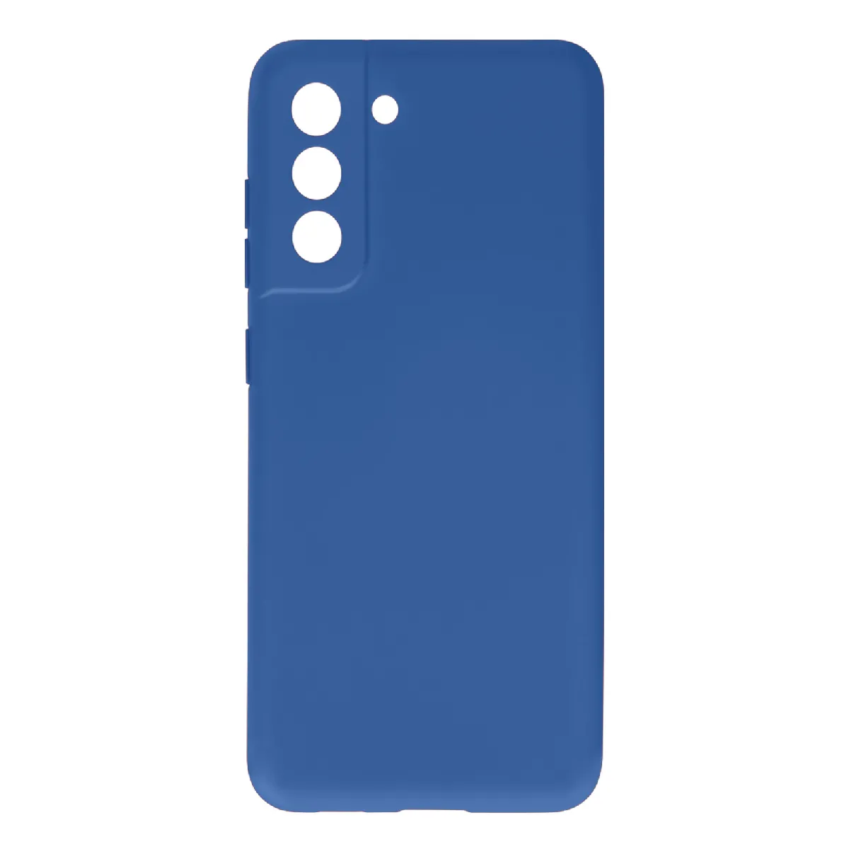Coque Pour Samsung Galaxy S21 Fe Silicone Semi-rigide Finition Soft Touch Fine Bleu