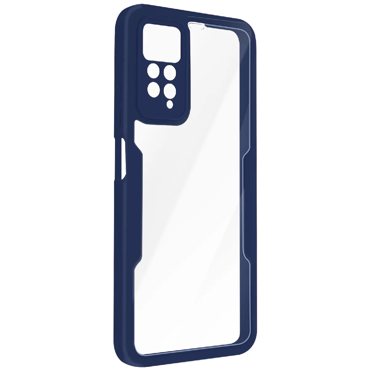 Coque 360° Pour Redmi Note 11 Et 11s Dos Rigide Partie Avant Souple Bleu Nuit