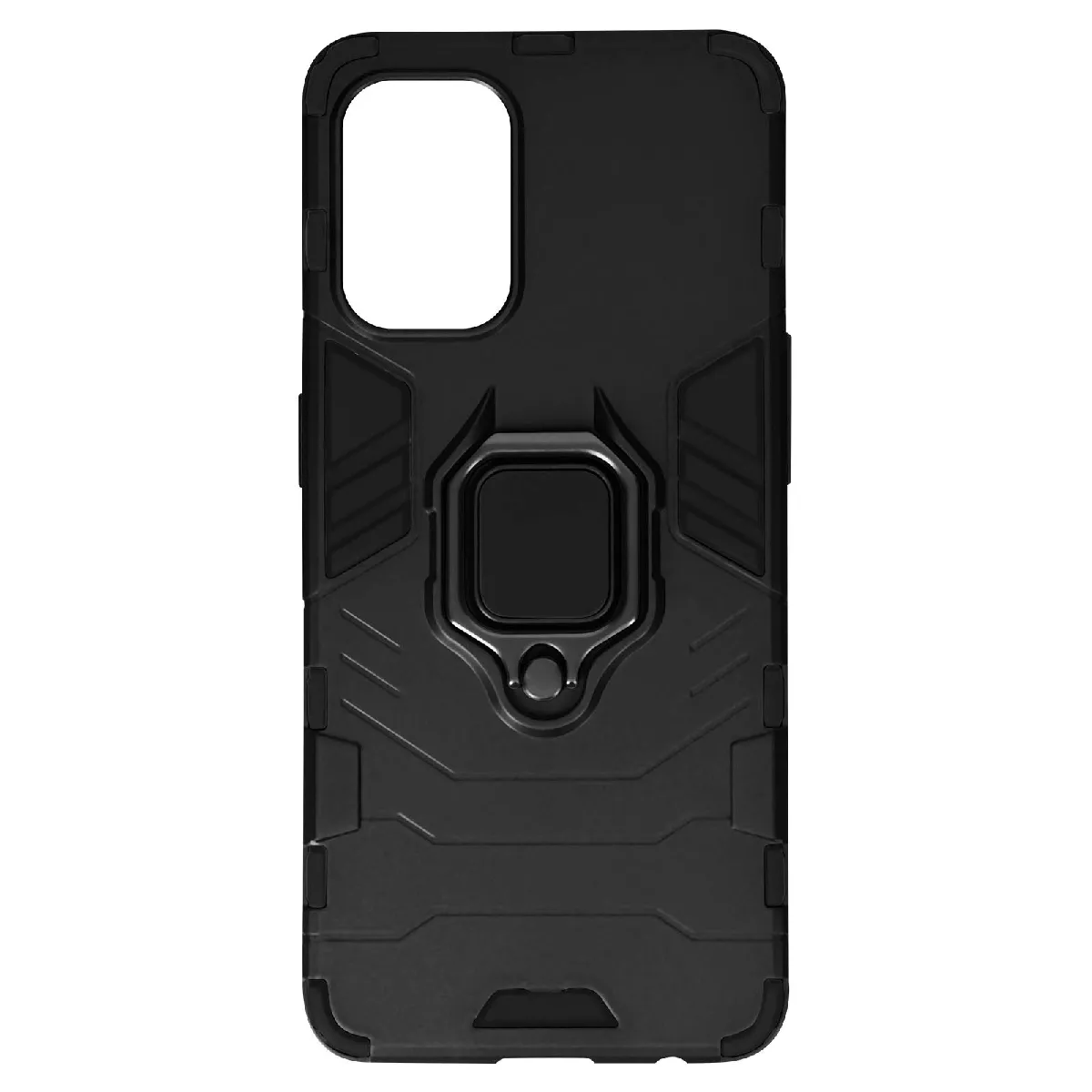 Coque Pour Oppo Reno 8 Lite 5g Hybride Antichoc Bague Métallique Support Noir