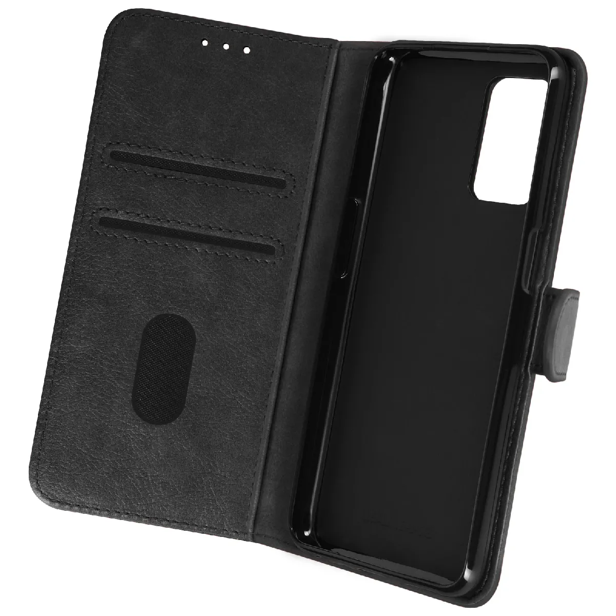 Housse Pour Realme 8 5g Portefeuille Et Support Vidéo Noir