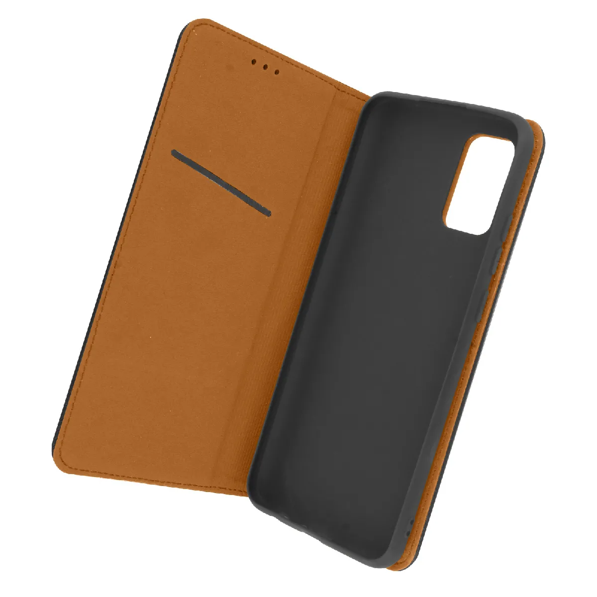 Étui Pour Samsung Galaxy A52 Et A52s Porte-carte Support Vidéo Cuir Véritable Noir
