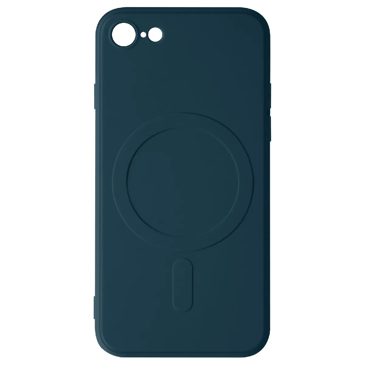 Avizar Coque MagSafe pour iPhone 7, 8 et iPhone SE 2020, 2022 Silicone Mag Cover Bleu nuit