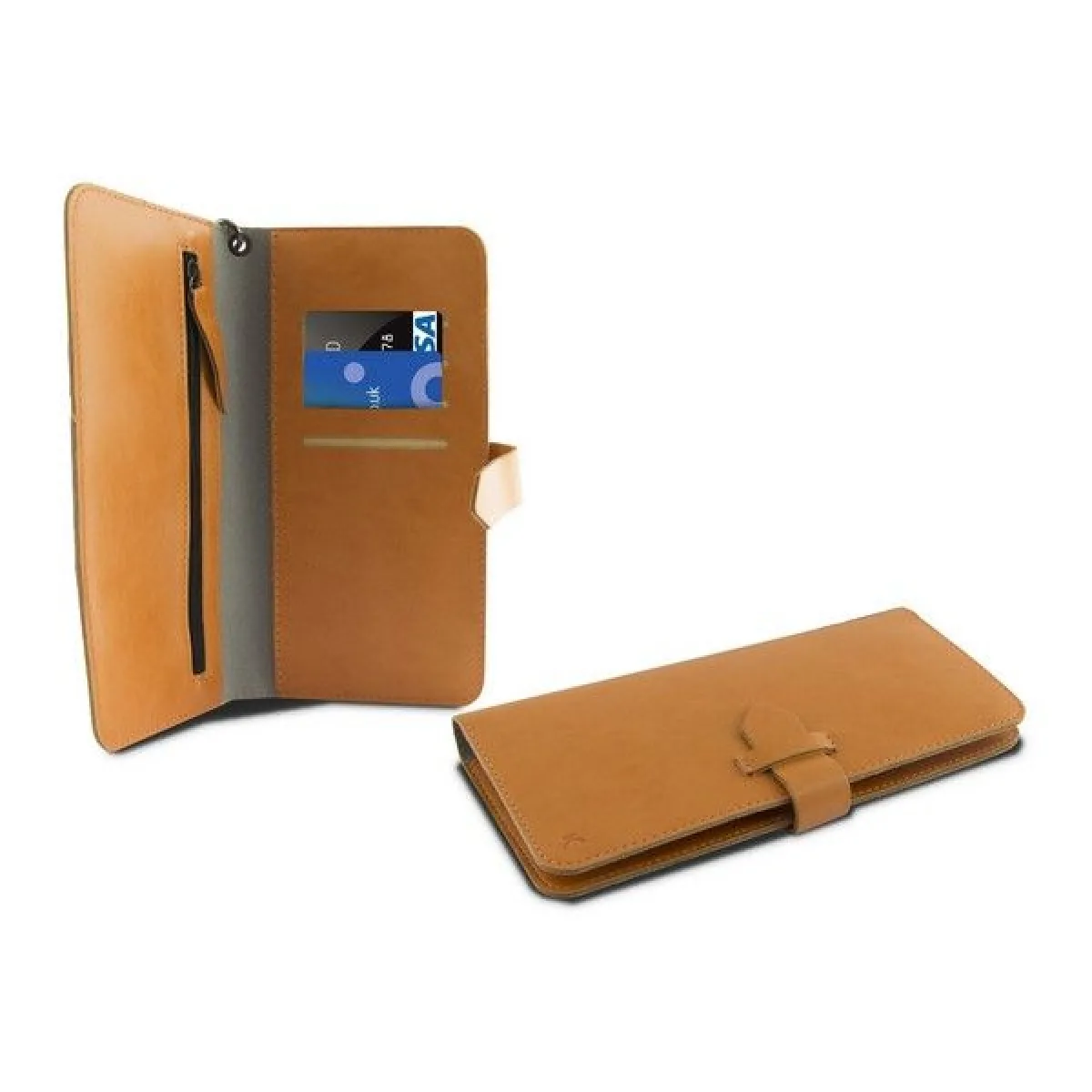 Ksix Bxfu14t5.5nj Coque De Protection Pour Téléphones Portables Étui Avec Portefeuille Orange