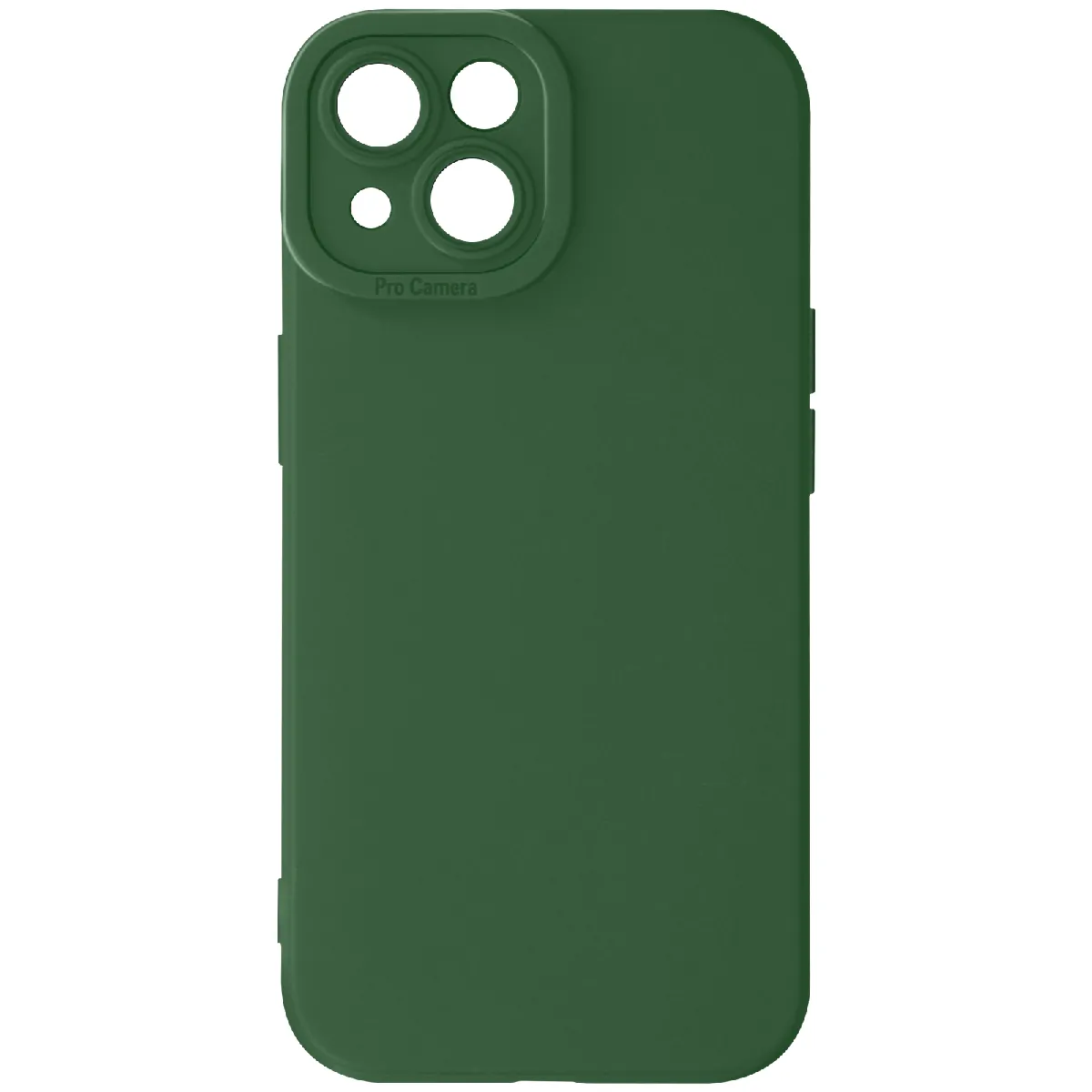 Coque Pour Iphone 13 Silicone Mat Protection Caméra Vert