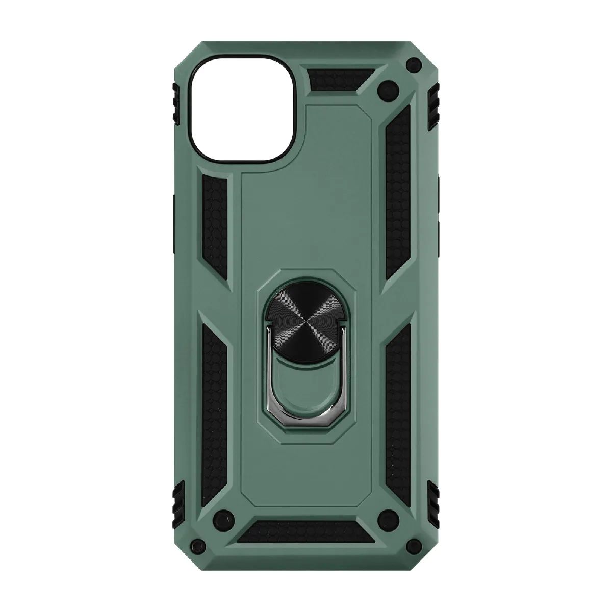 Coque Pour Iphone 14 Plus Hybride Antichoc Bague De Maintien Support Vidéo Vert