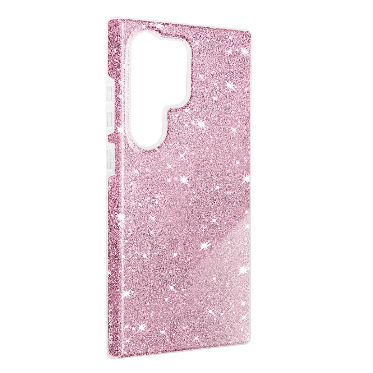 Avizar Coque pour Samsung S24 Ultra Paillette Silicone Semi rigide Fine Rose