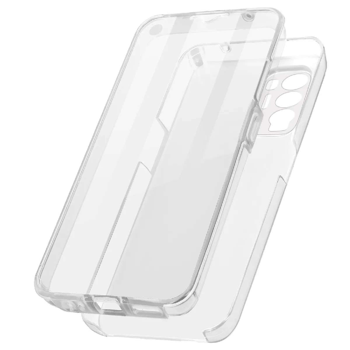 Avizar Coque Oppo Find X3 Neo Arrière Rigide et Avant Souple Transparent