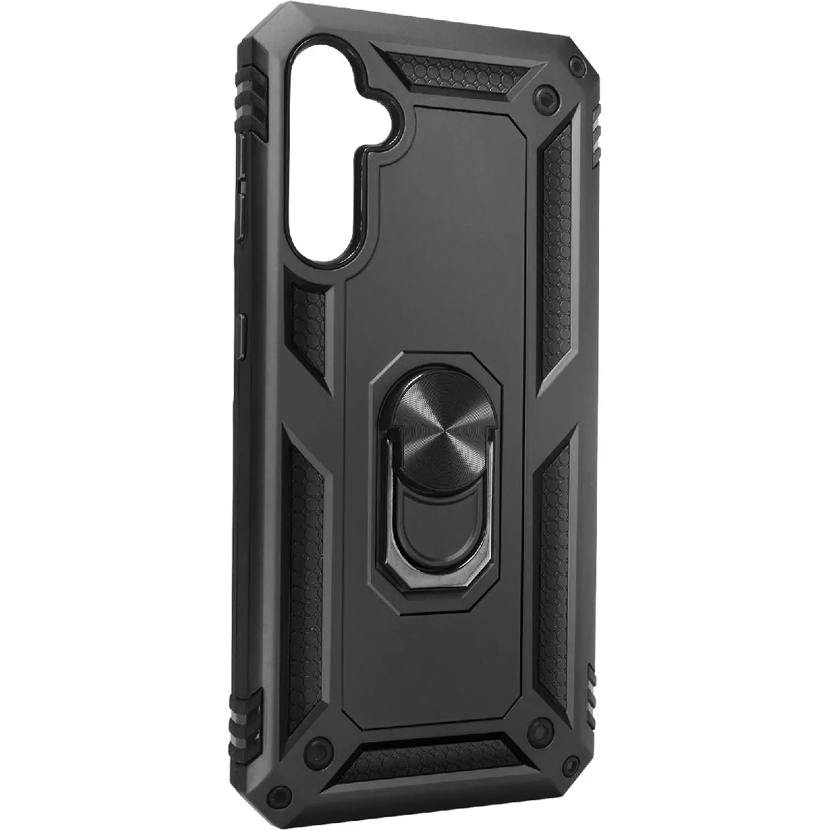 Coque Pour Samsung S23 Fe Hybride Bague Support Magnétique Noir