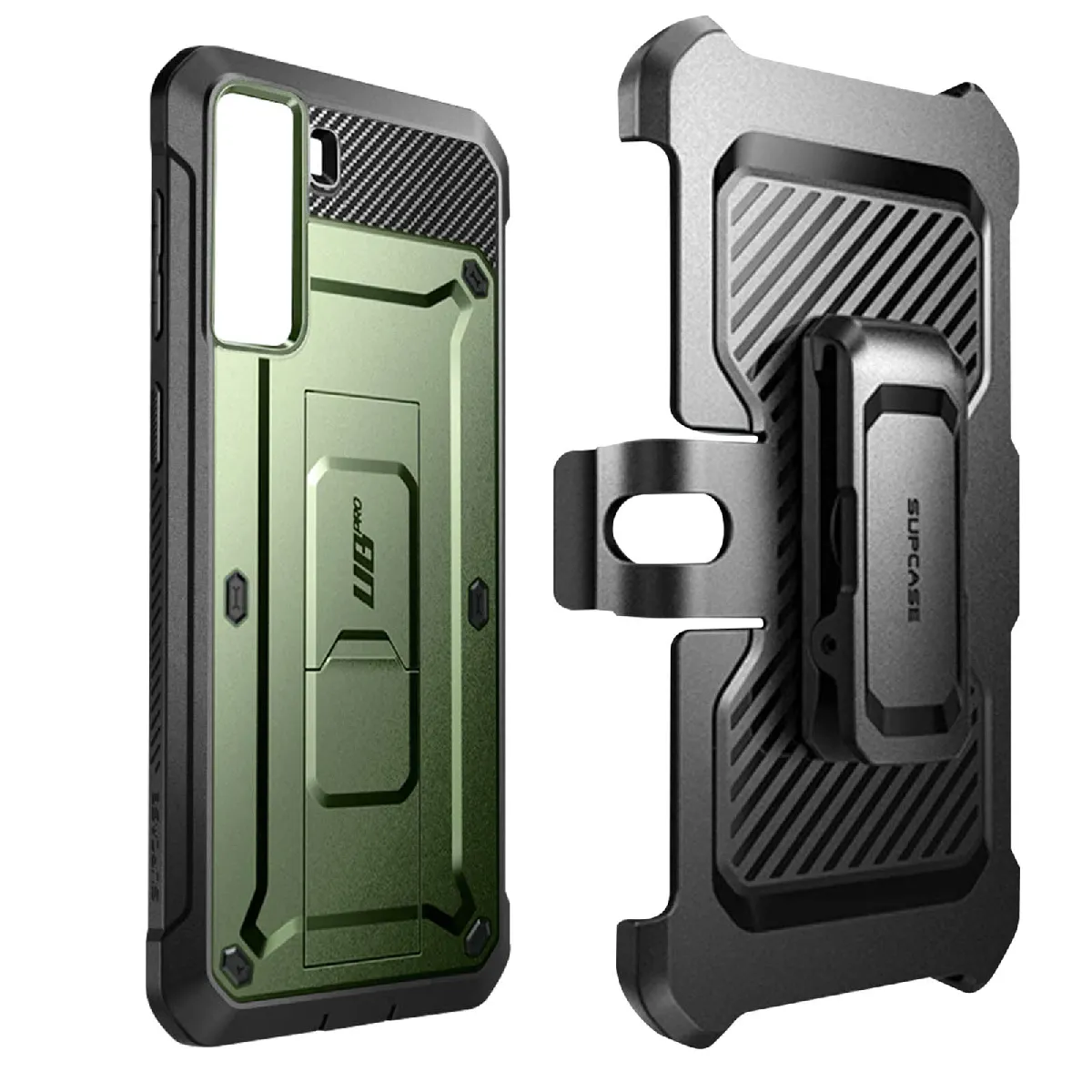 Supcase Coque pour Samsung Galaxy S22 Antichoc Béquille Unicorn Beetle Pro Vert