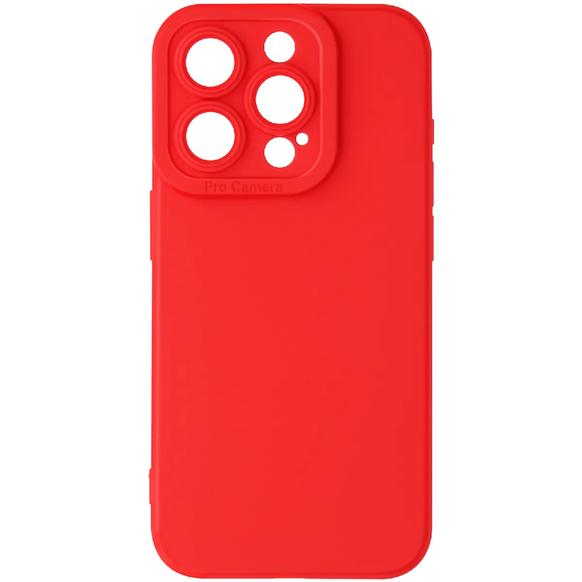 Coque Pour Iphone 15 Pro Max Silicone Mat Protection Caméra Rouge