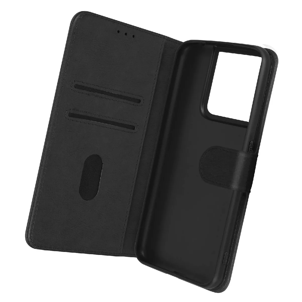 Housse Pour Oppo Reno 8 5g Clapet Portefeuille Fonction Support Vidéo Noir