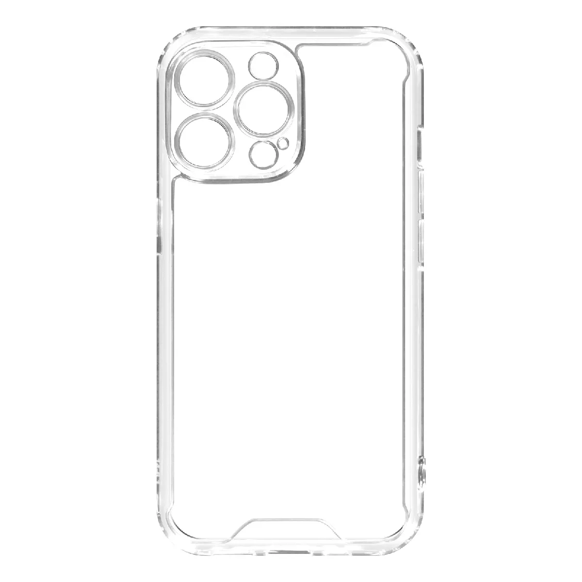 Coque Iphone 14 Pro Max Dos Rigide Coins Bumper Fine Légère Transparent