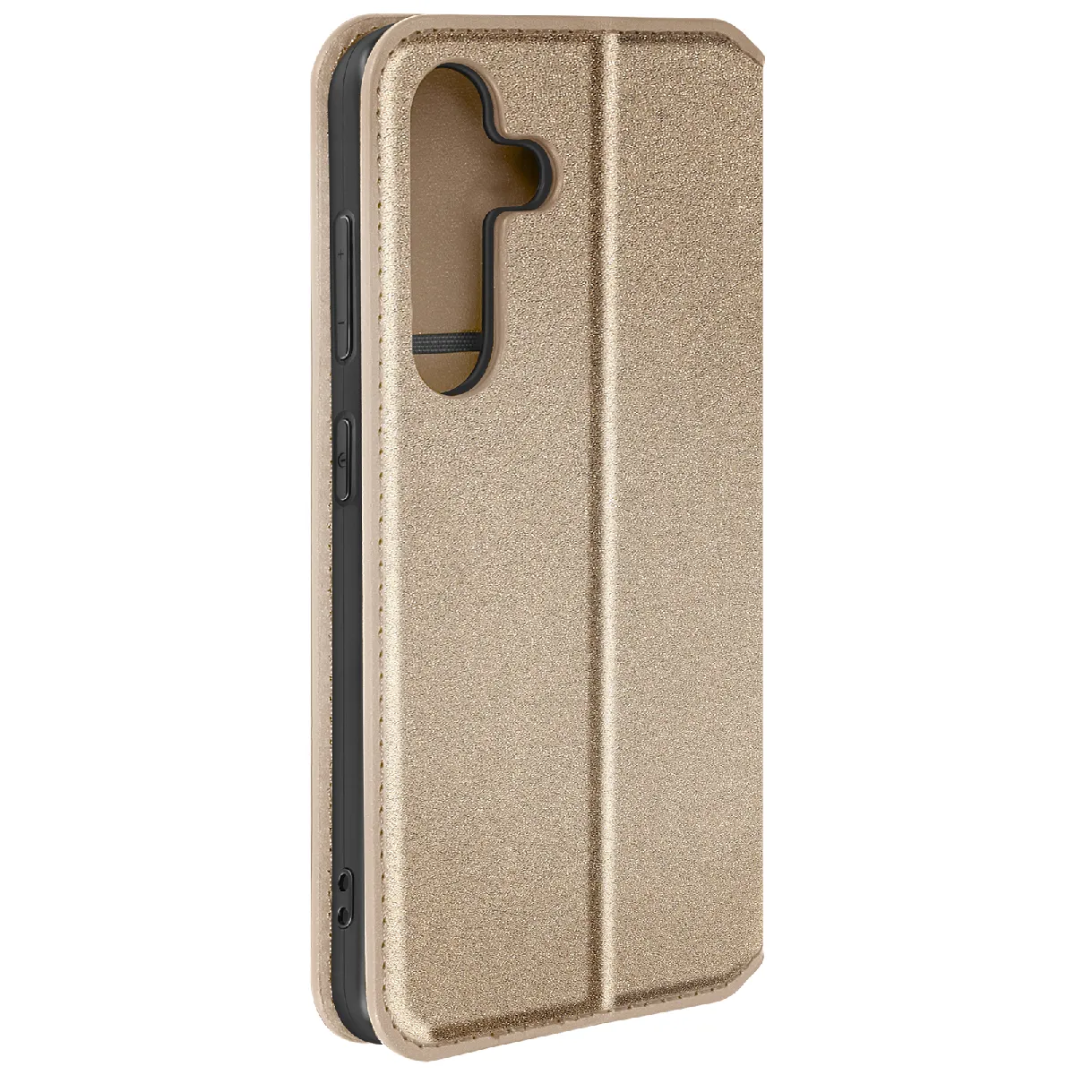Étui Folio Pour Galaxy S24 / S25 Avec Porte-cartes Et Fonction Support Dorée