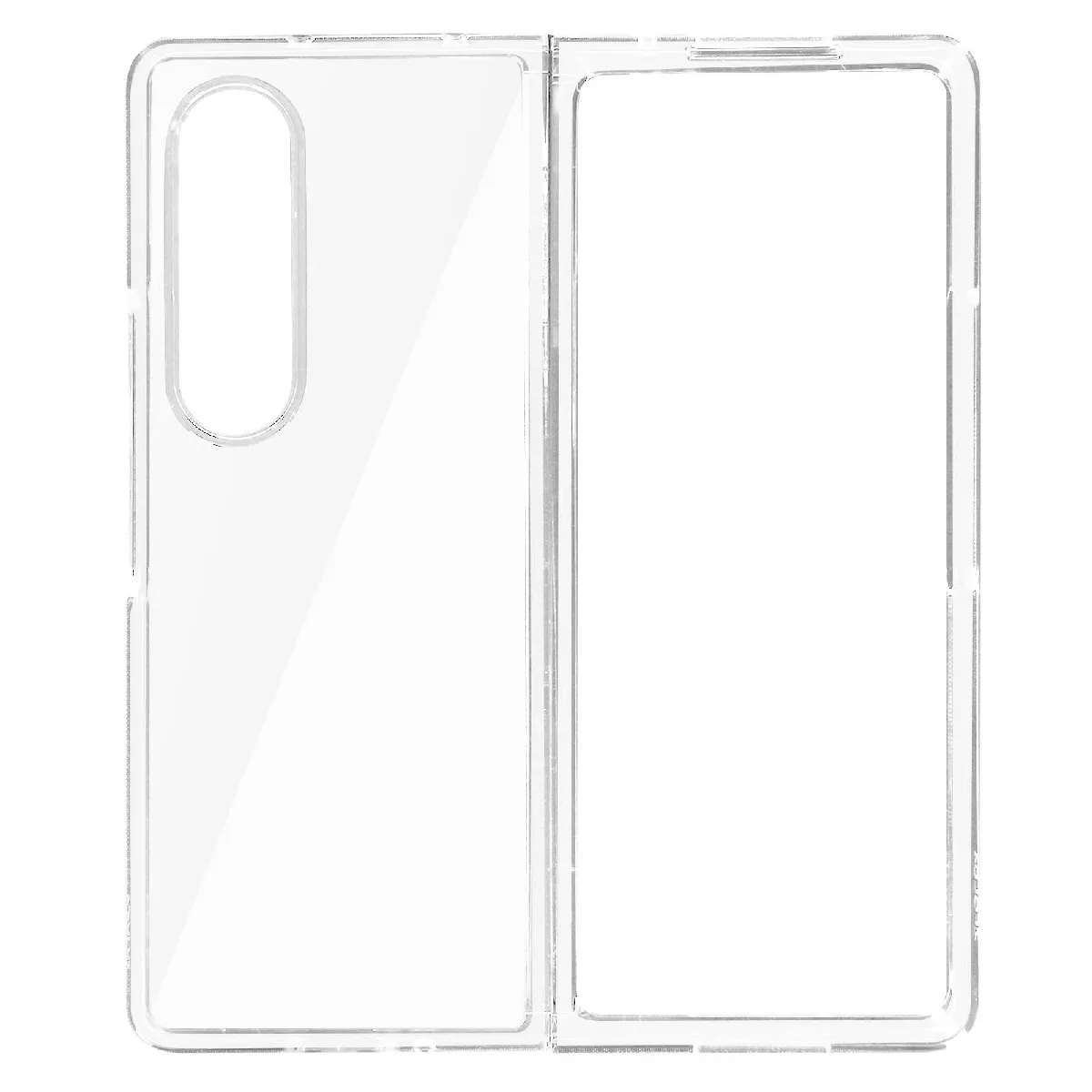 Coque En Silicone Pour Samsung Galaxy Z Fold4 5g Avec Coins Renforcés Transparent