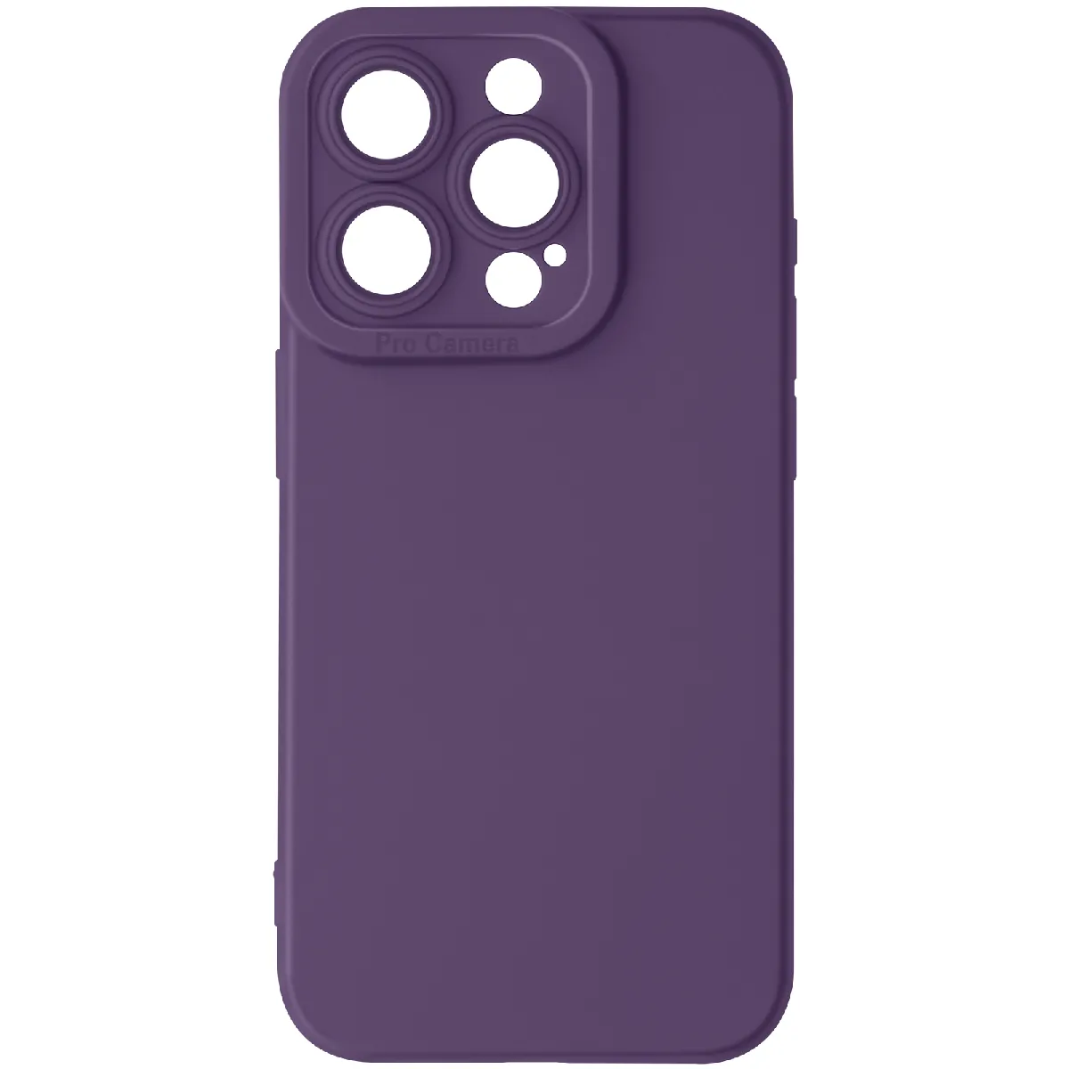 Coque Pour Iphone 15 Pro Max Silicone Mat Protection Caméra Violet Foncé