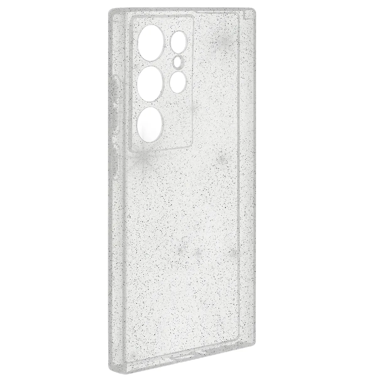 Avizar Coque pour Samsung S24 Ultra Silicone Pailleté Caméra Protégée Transparent