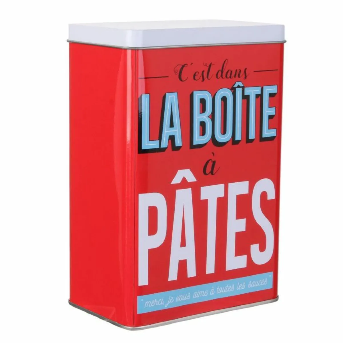 Boîte de Conservation - COOK CONCEPT - Ma Boite à Pâtes - Ultra-colorée - Rouge, Bleu et Blanc