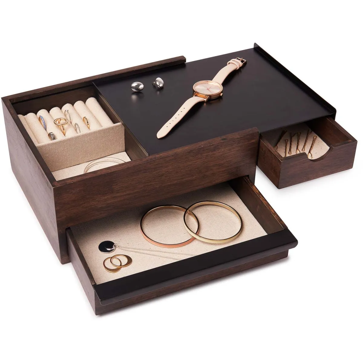 Boite à bijoux tiroir secret Stowit