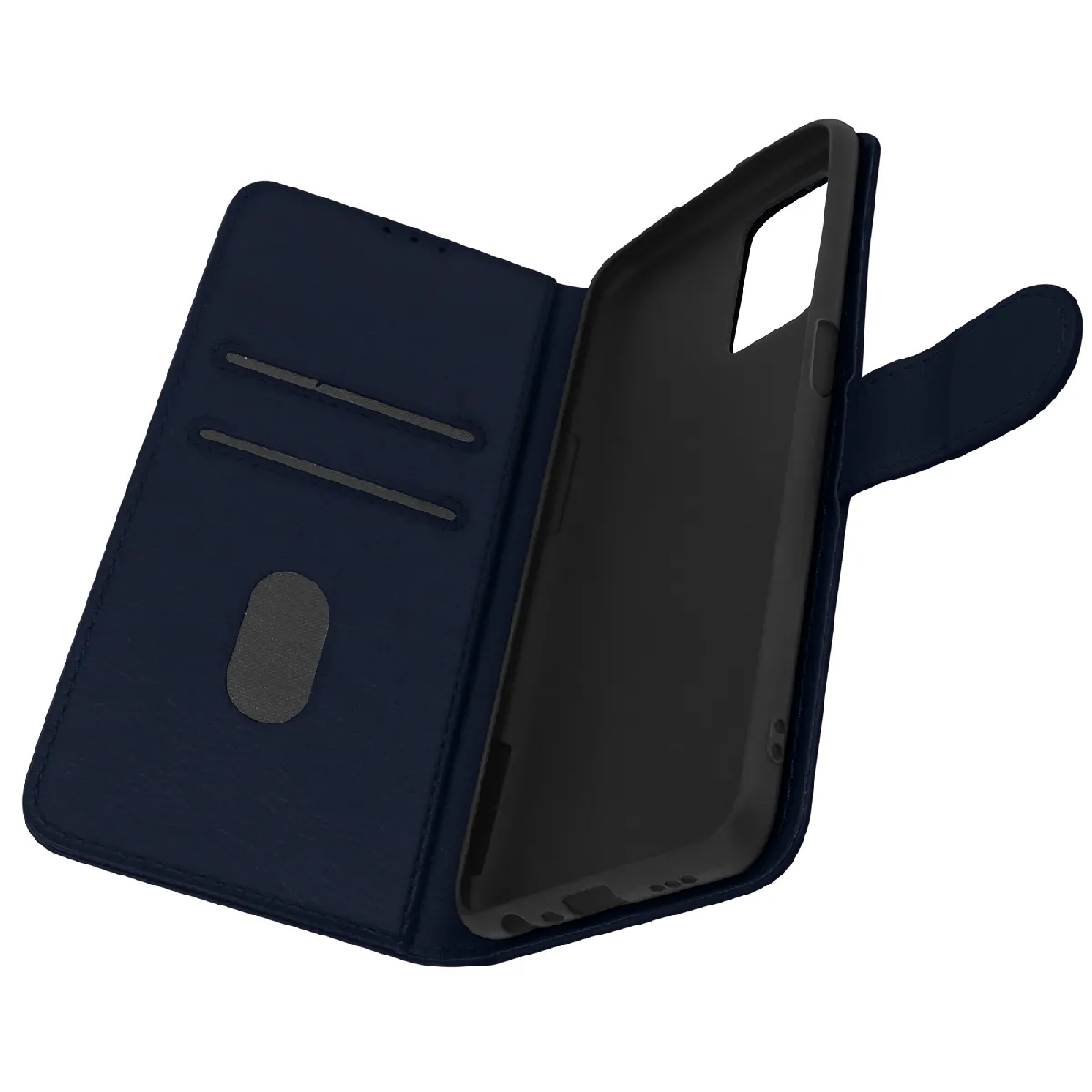 Étui Pour Oppo A54 5g Et A74 5g Protection Porte-carte Fonction Support Bleu Nuit