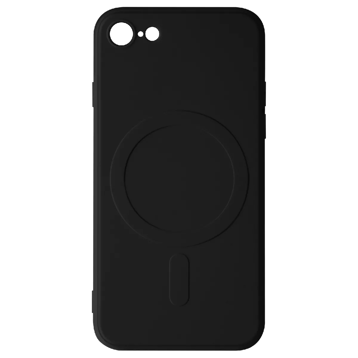Coque Magsafe Pour Iphone 7, 8 Et Pour Iphone Se 2020, 2022 Silicone Souple Mag Cover Noir